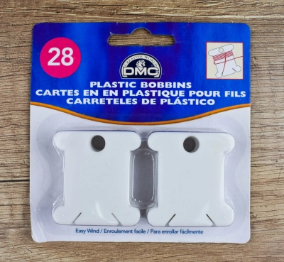 Plastic bobbins for DMC floss 6102/12